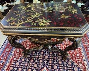 Oriental Table w/Birds