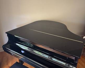 Ebony Story & Clark baby grand piano