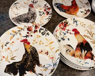 Rooster plates William Sonoma (8)
