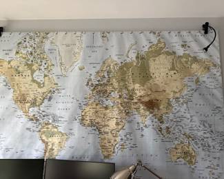 fabric wall map