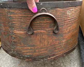 Antique wooden grain measuring containers
