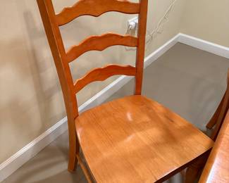 wooden chairs & table