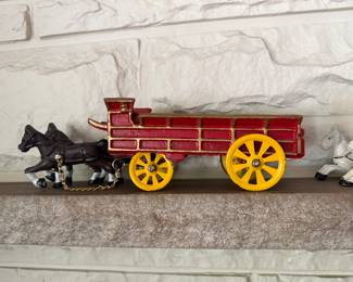 vintage/antique horse-drawn wagon