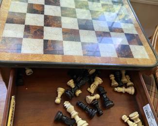 Wooden chess table