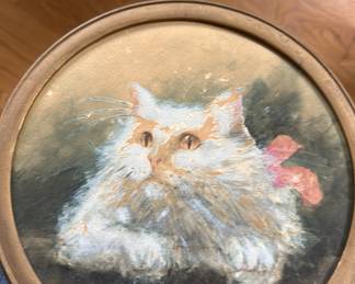 vintage cat watercolor