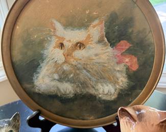 Vintage kitty painting