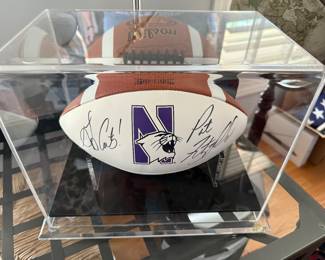 Wilson Northwestern football signed by Pat Fitzgerald