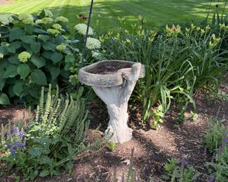 cement birdbath