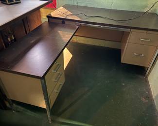 vintage metal desk