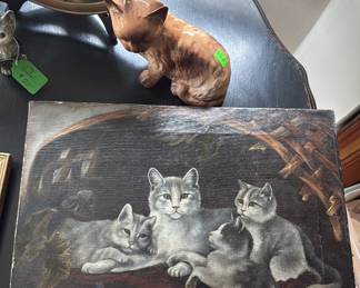 antique oil painting on canvas