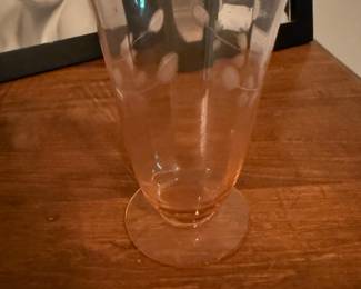 Vintage pink depression glass