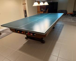 8 ft billiard table with ping pong top