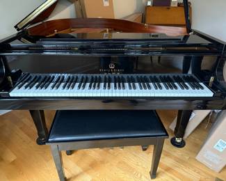 Ebony Story & Clark baby grand piano