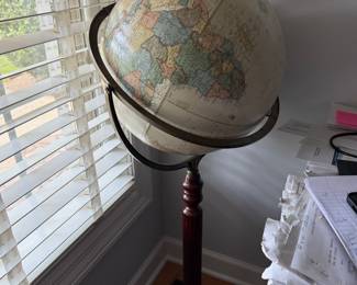 World globe with stand