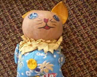 Vintage gourd cat