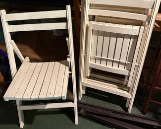 wooden folding chairs, 4