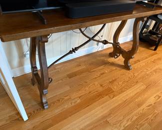 Wood & Wrought Iron console table