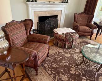 Upholstered side chairs, Walter E Smithe