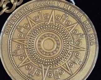 Aztec Mayan Calendar Piedra Del Sol medallion