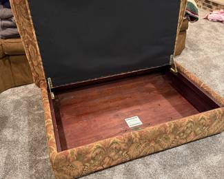 Upholstered storage ottoman