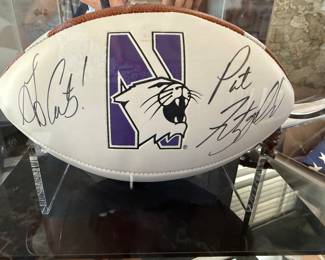 Wilson Northwestern football signed by Pat Fitzgerald