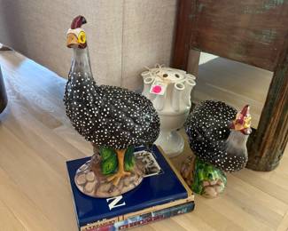 Guinea hens and tulipier