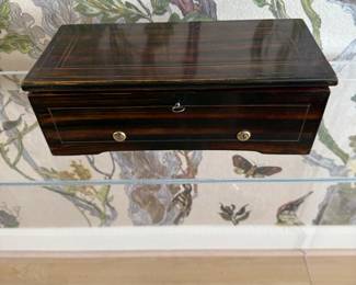 19th c Swiss cylinder music box, rosewood case