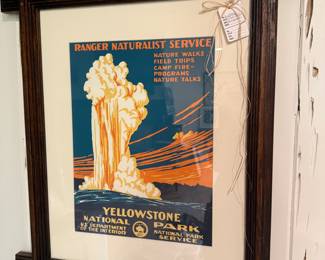 Framed art deco national park magazine