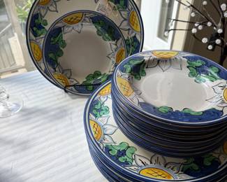 hand painted pottery dishes