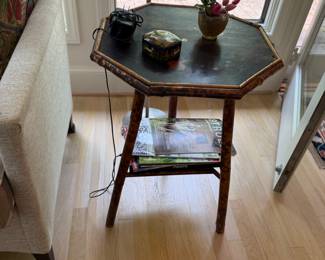 19th c English bamboo side table