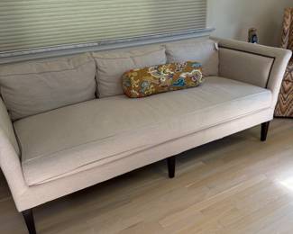 White linen sofa