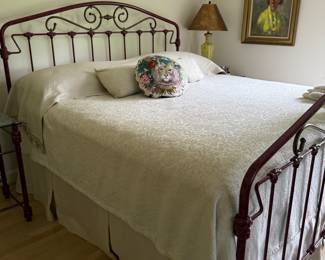 Iron bed frame, king size