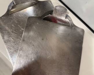 2 N&W silver plated clipboards