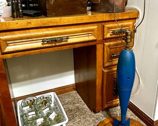 Vintage US Air Force MK 76 practice, mounted on wooden base and made into a lamp.