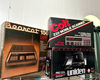 Vintage CB mobile radios.
