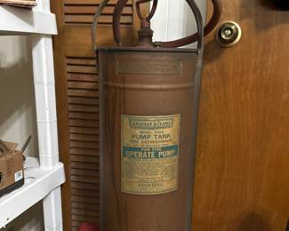 1959 American LaFrance model 500A pump tank fire extinguisher. Copper