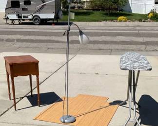 Sewing Cabinet, Light And Ironing Board.