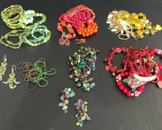 Assorted Colored Costume Jewelry Bracelets