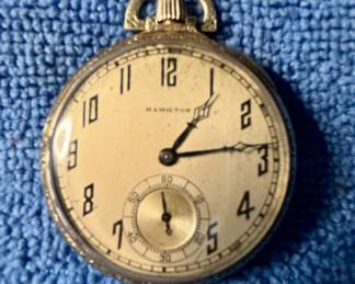 c. 1925-1927 Hamilton Pocket Watch, 14K keeping time
