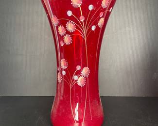 Fenton Beaded Berries vase