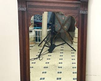 Antique mahogany mirror