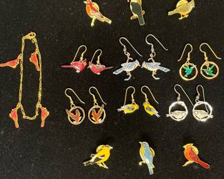 Bird theme costume jewelry