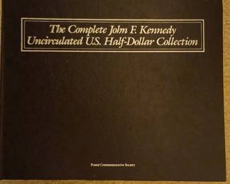 The Complete John F Kennedy Uncirculated US Half- Dollar Collection with historic stamps