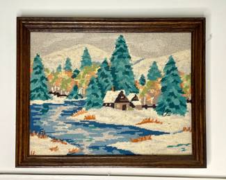 Vintage needlepoint art