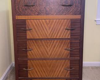 Antique art deco tall dresser