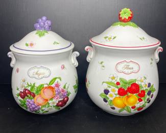 Lenox Orchard Canister set porcelain vintage