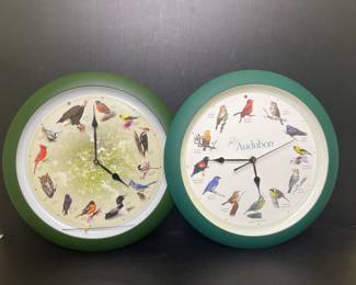 Audubon bird clocks vtg