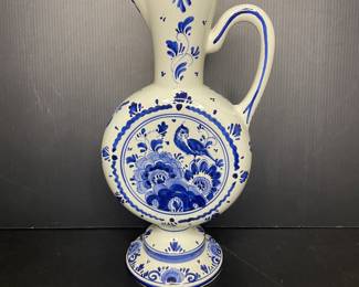 Handpainted Holland blue & white vase