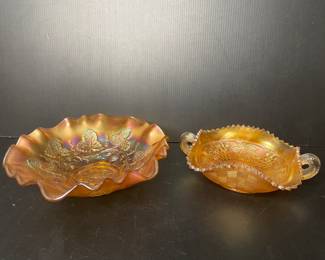 Fenton Amber carnival glass