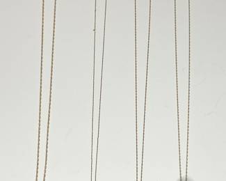 14k gold chains with 14k gold & diamond pendants